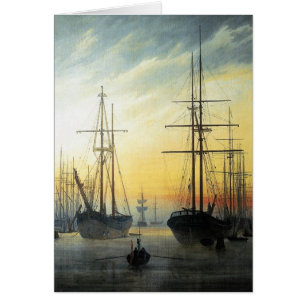 Ansicht eines Hafens - Caspar David Friedrich