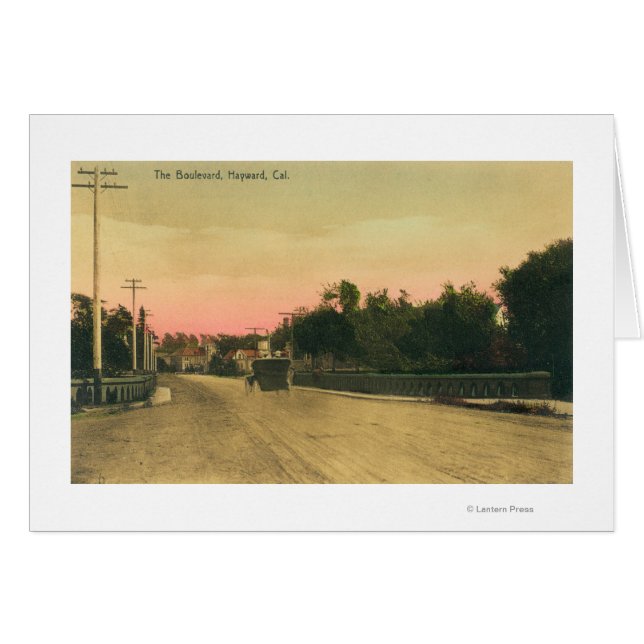 Ansicht eines Model-T-Fords auf dem Boulevard (Vorderseite (Horizontal))