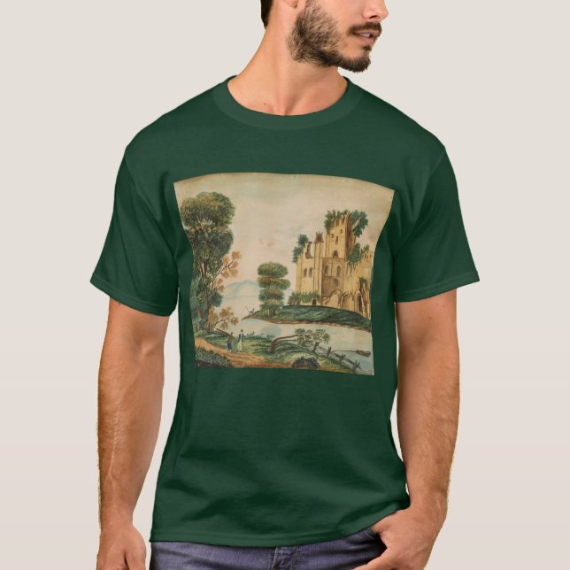 Ansicht eines Schlosses T-Shirt (Vorderseite)