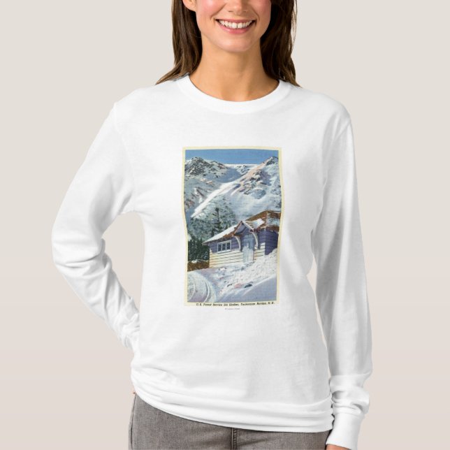 Ansicht eines US-Forstdienst-Ski-Schutz T-Shirt (Vorderseite)