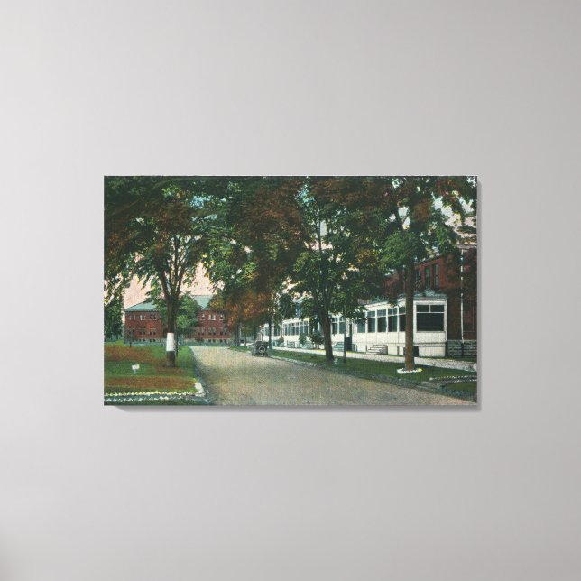 Ansicht eines US-Militärlagers Leinwanddruck (Vorderseite)