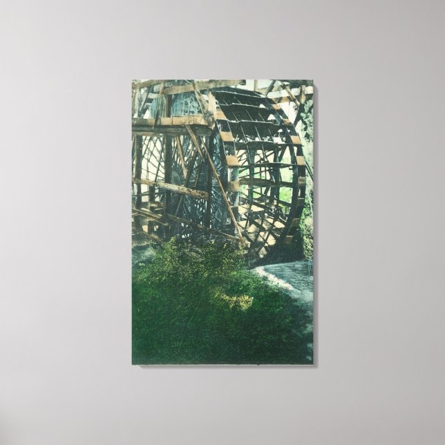 Ansicht eines WasserradsRedding, CA Leinwanddruck (Vorderseite)