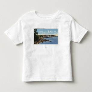 Ansicht entlang Ozean-Punkt, Häuser durch das Mee Kleinkind T-shirt