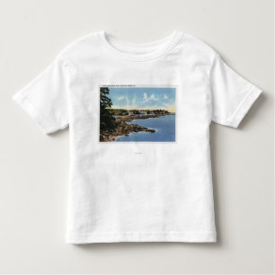 Ansicht entlang Ozean-Punkt, Häuser durch das Meer Kleinkind T-shirt
