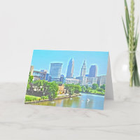 Ansicht-Gruß-Karte Clevelands, der Ohio