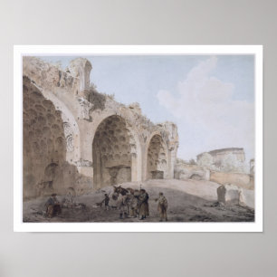Ansicht in das römische Forum (der Tempel des Poster