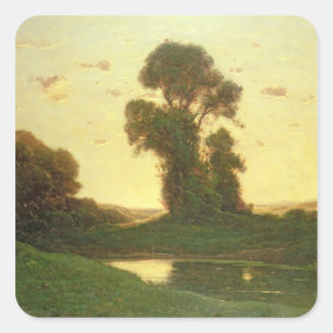 Ansicht in die Campagna Quadratischer Aufkleber