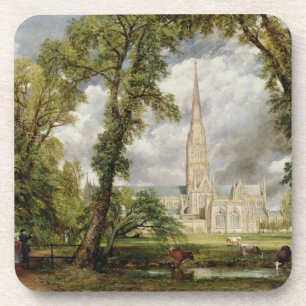 Ansicht John Constables   von Salisbury-Kathedrale Getränkeuntersetzer