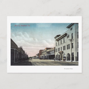 Ansicht Main StreetWoodland, CA Postkarte