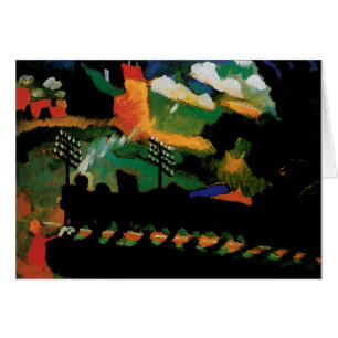 Ansicht mit Eisenbahn und Schloss durch Kandinsky