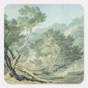 Ansicht nahe Fordlands, Exeter Quadratischer Aufkleber