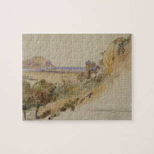 Ansicht nahe Palermo, 1847 (Stift u. Tinte mit w/c Puzzle