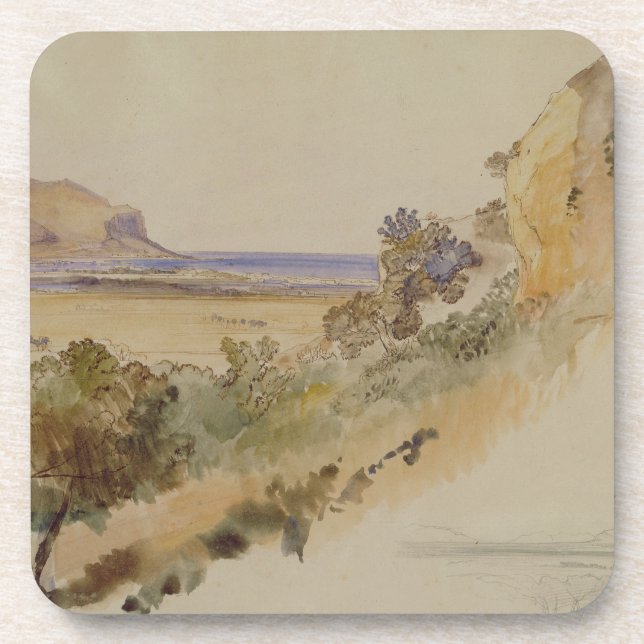 Ansicht nahe Palermo, 1847 (Stift u. Tinte mit w/c Untersetzer (Vorderseite)