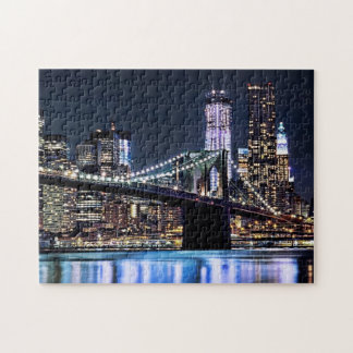 Ansicht New York der Brooklyn-Brückenreflexion Puzzle