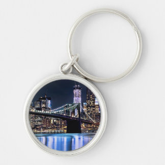 Ansicht New York der Brooklyn-Brückenreflexion Schlüsselanhänger