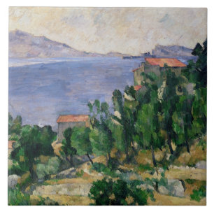 Ansicht Pauls Cezanne   des Bergs Marseilleveyre Fliese