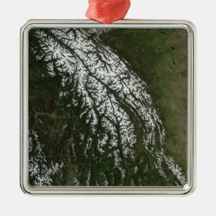 Ansicht Rocky Mountainss Silbernes Ornament