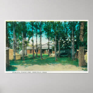 Ansicht städtischer touristischer poster