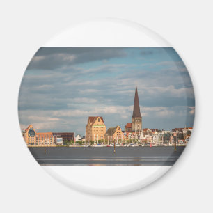 Ansicht über den Fluss Warnow nach Rostock Magnet