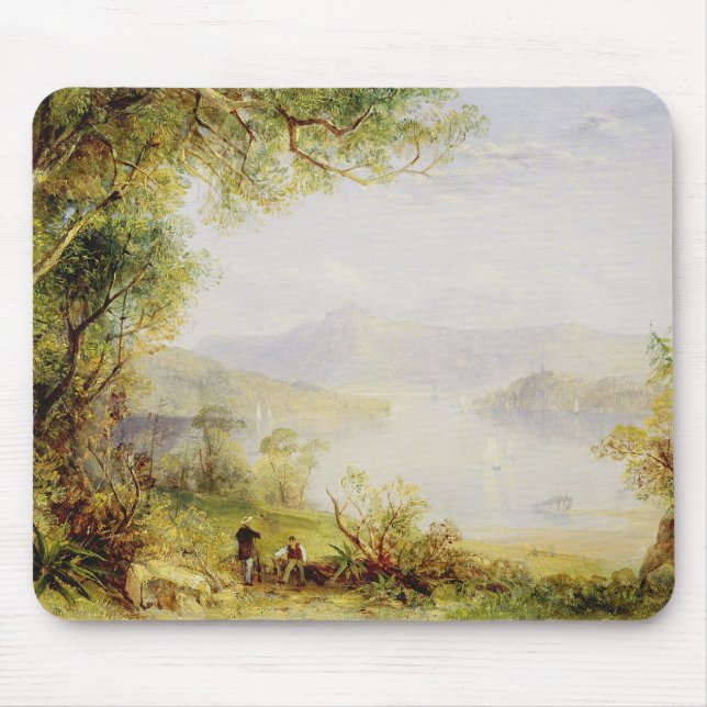 Ansicht über den Hudson, c.1840-45 (Öl auf Platte) Mousepad (Vorne)