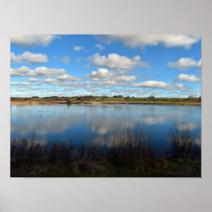 Ansicht über Feuchtgebiete hinweg Poster