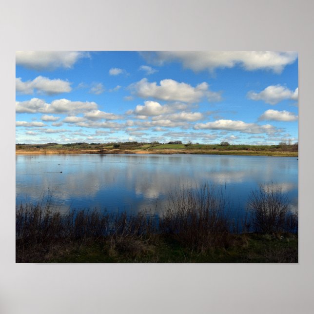 Ansicht über Feuchtgebiete hinweg Poster (Vorne)