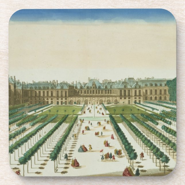 Ansicht und Perspektive des Palais Royal von Getränkeuntersetzer (Vorderseite)