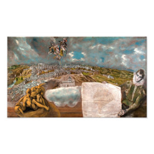 Ansicht und Plan von Toledo El Greco Fotodruck