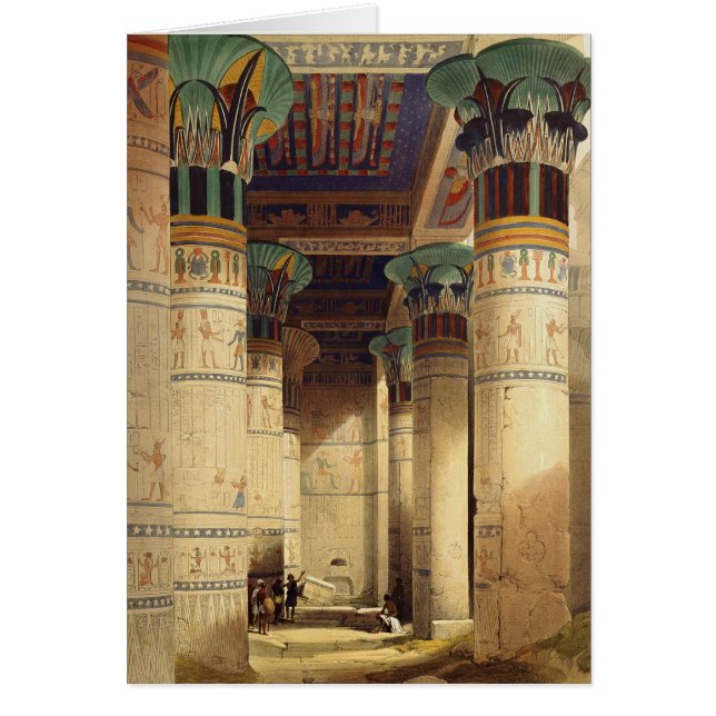 Ansicht unter den großartigen Portico, Philae (Vorne)