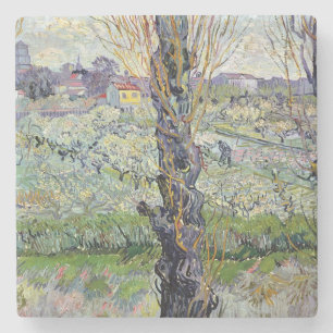 Ansicht Vincent van Goghs   von Arles, 1889 Steinuntersetzer