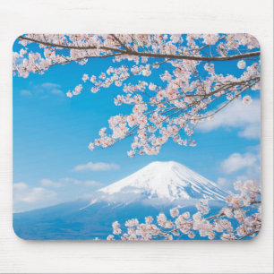 Ansicht vom Fujisan mit Kirschblüten Mousepad