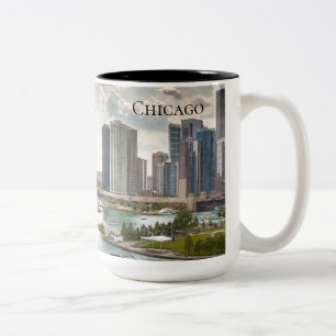 Ansicht vom Marine-Pier - Chicago-Foto-Tasse Zweifarbige Tasse