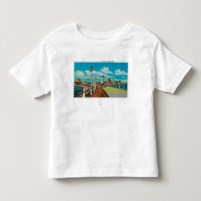 Ansicht vom Regenbogen-Pier, Long Beach Kleinkind T-shirt (Vorderseite)