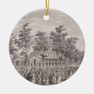 Ansicht vom Rundbau, Ranelagh Haus, an einem Ball Keramik Ornament