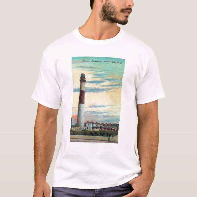 Ansicht von Absecon LighthouseAtlantic Stadt, NJ T-Shirt (Vorderseite)