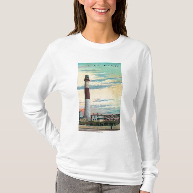 Ansicht von Absecon LighthouseAtlantic Stadt, NJ T-Shirt (Vorderseite)