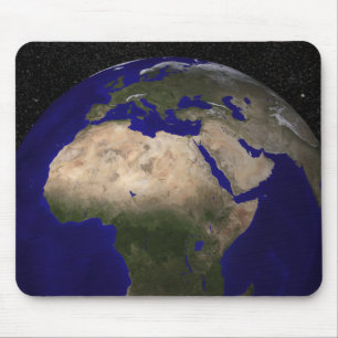 Ansicht von Afrika, Europa, das Mittlere Osten und Mousepad