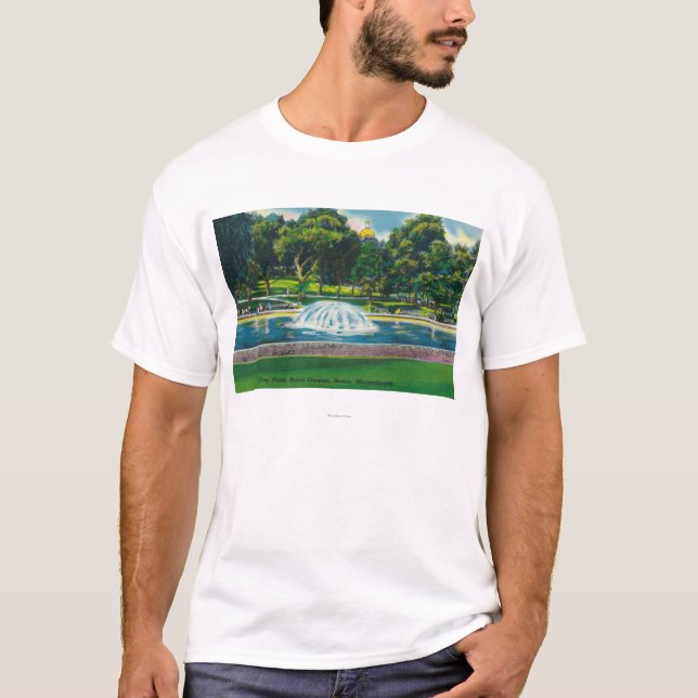Ansicht von allgemeinem Frosch-Teich Bostons T-Shirt (Vorderseite)