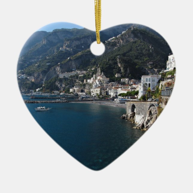 Ansicht von Amalfi-Küste Keramik Ornament (Vorne)