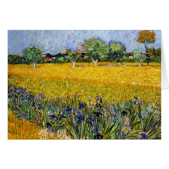 Ansicht von Arles mit Iris-Vincent van Gogh-Farbe (Vorderseite (Horizontal))