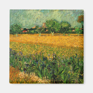 Ansicht von Arles mit Irisch von Vincent van Gogh Magnet