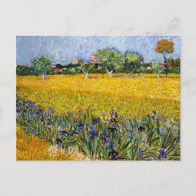 Ansicht von Arles mit Iriss Vincent van Gogh Farbe Postkarte (Vorderseite)
