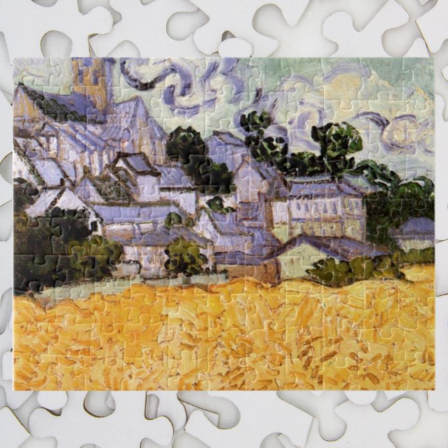 Ansicht von Auvers mit Kirche von Vincent van Gogh Puzzle (Von Creator hochgeladen)