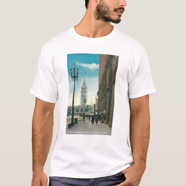 Ansicht von Baisse-St., das Fähren-Turm zeigt T-Shirt (Vorderseite)