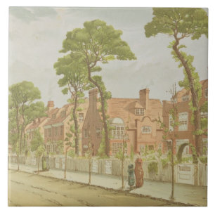 Ansicht von Bedford-Park, 1882 (Farbelitho) Fliese