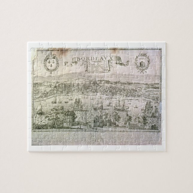 Ansicht von Bordeaux und von Fluss Garonne, vorbei Puzzle (Horizontal)