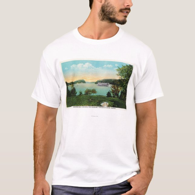 Ansicht von Boston-Boot die Engen kommend T-Shirt (Vorderseite)