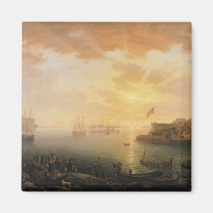 Ansicht von Brest-Hafen, 1796 Magnet