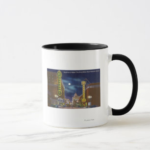 Ansicht von Broadway nachts Tasse