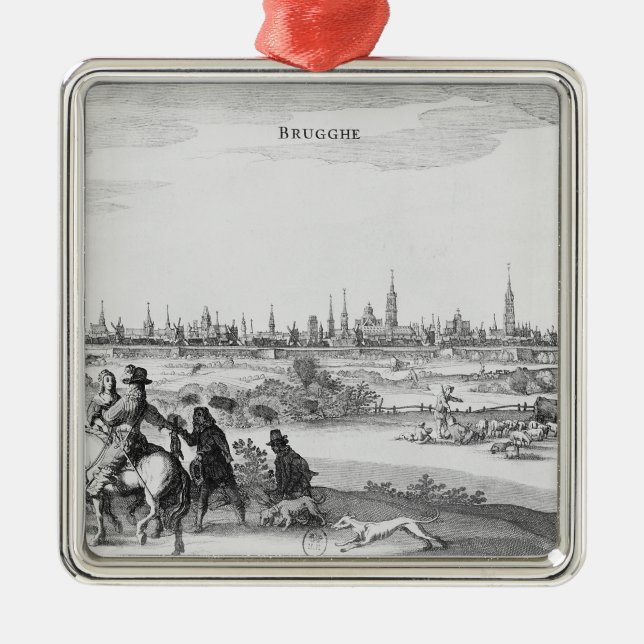 Ansicht von Brügge Silbernes Ornament (Vorne)